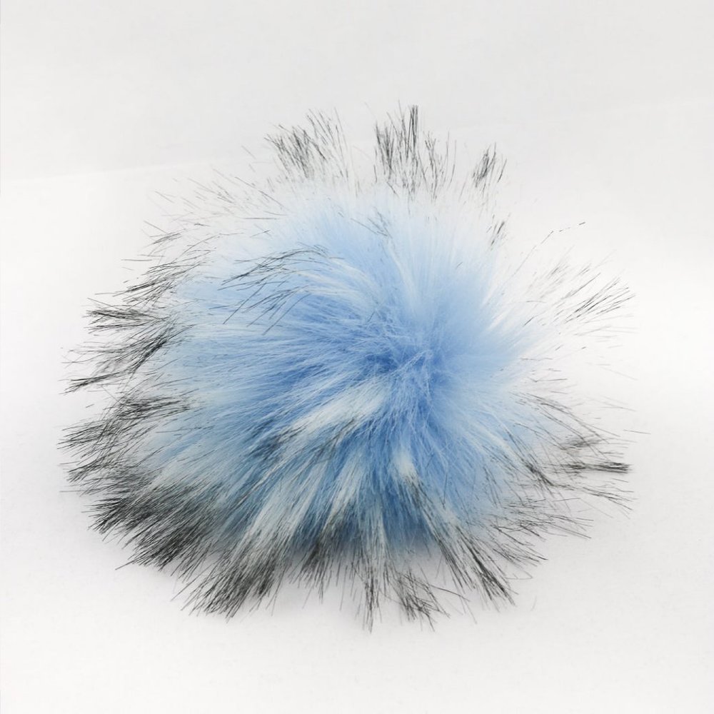 $6 Add-on Removable Light Blue Pompom with Snap